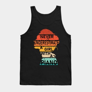 Never Underestimate a Girl with a Piano Tank Top